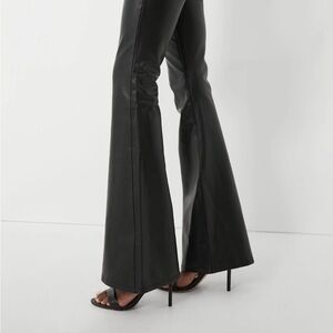 Veronica Beard Beverly Vegan Black Leather High Rise Pants-Size 27-NWT